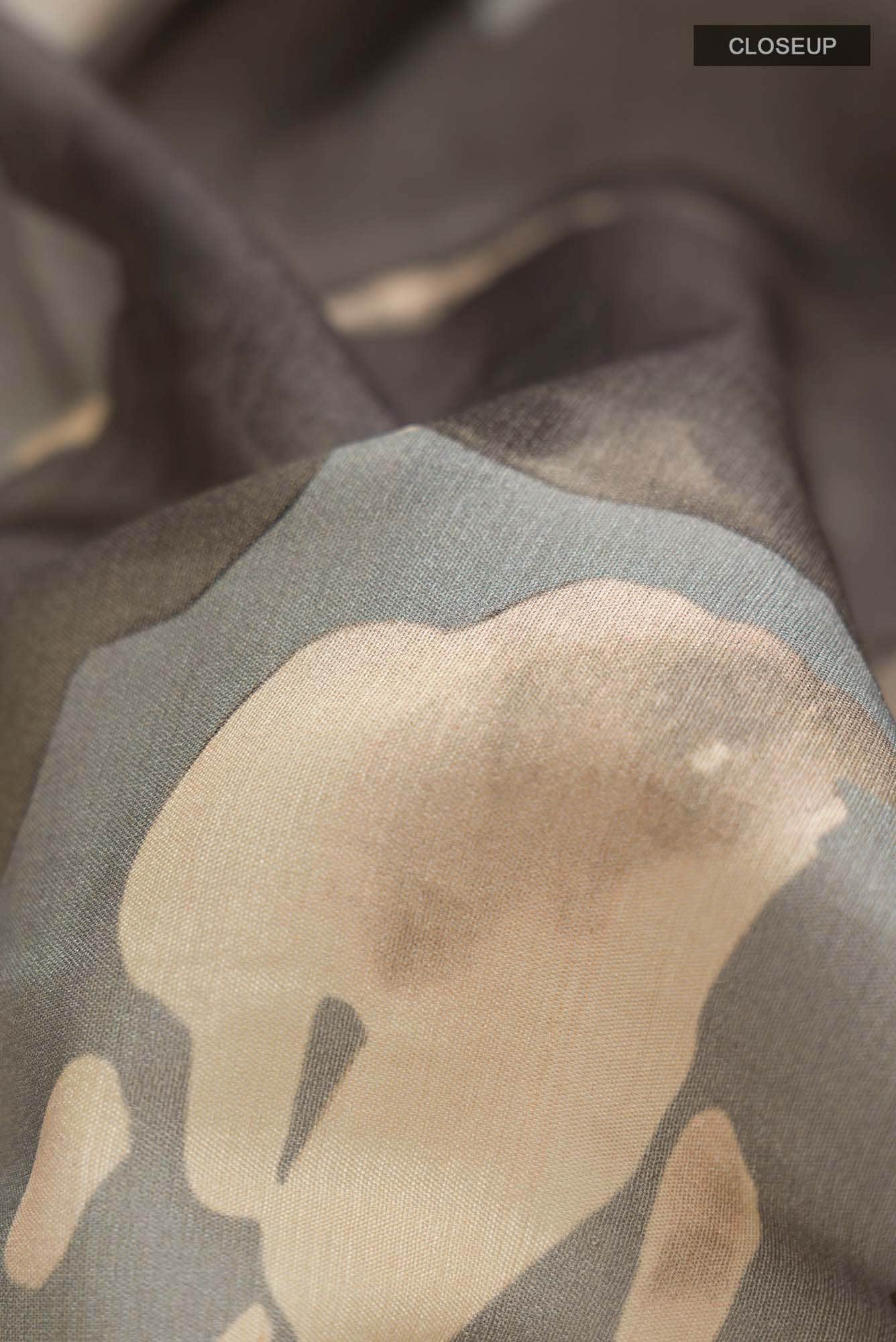 Grey Bhagalpuri Tussar Silk Saree