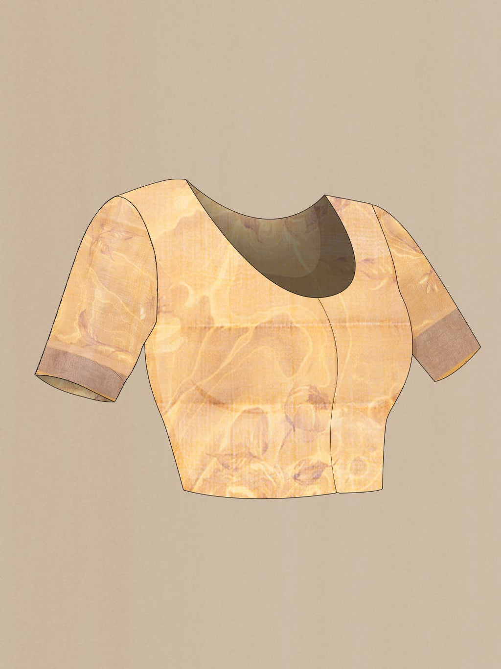 Mustard Tussar Silk Saree