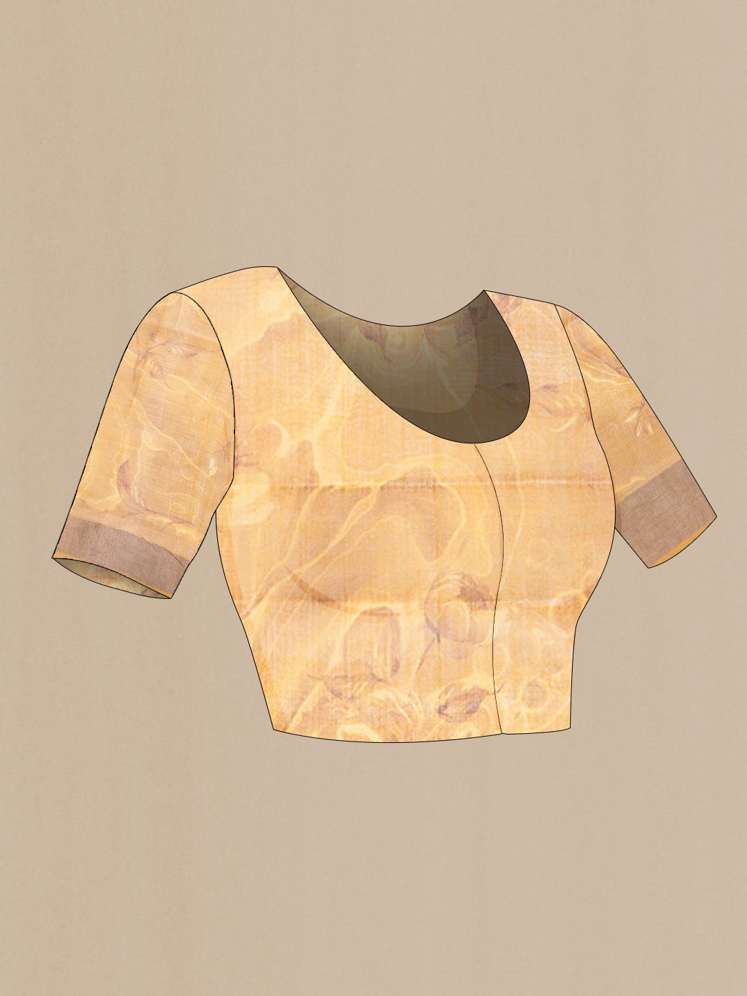 Mustard Tussar Silk Saree