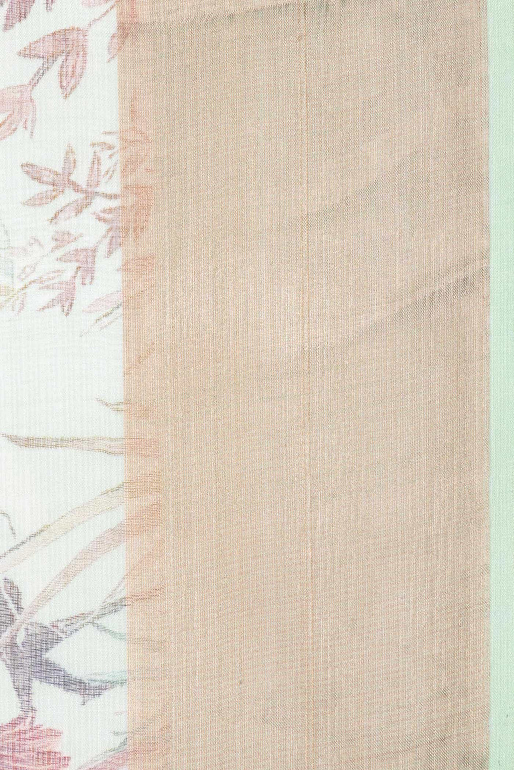 Sea Green Tussar Silk Saree
