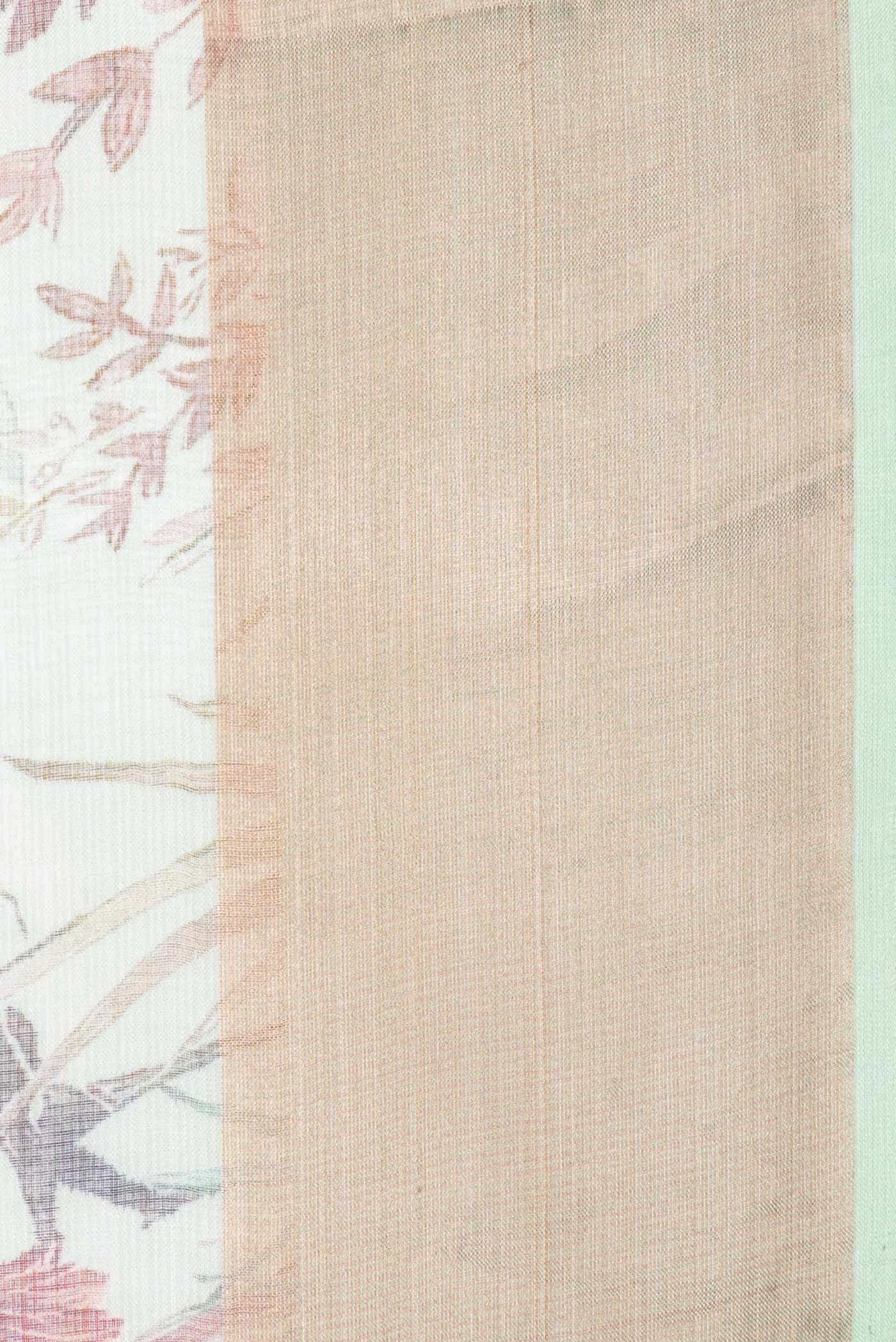 Sea Green Tussar Silk Saree