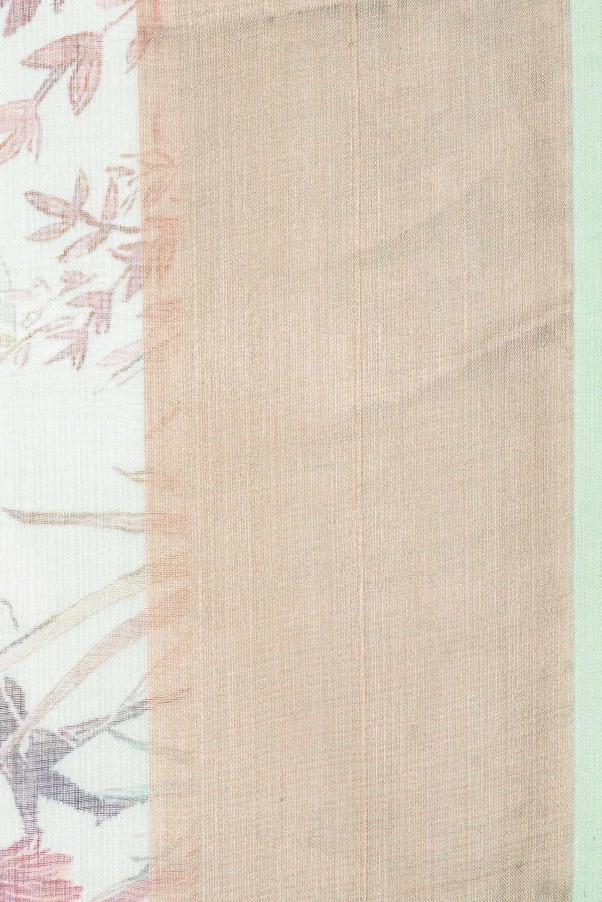 Sea Green Tussar Silk Saree