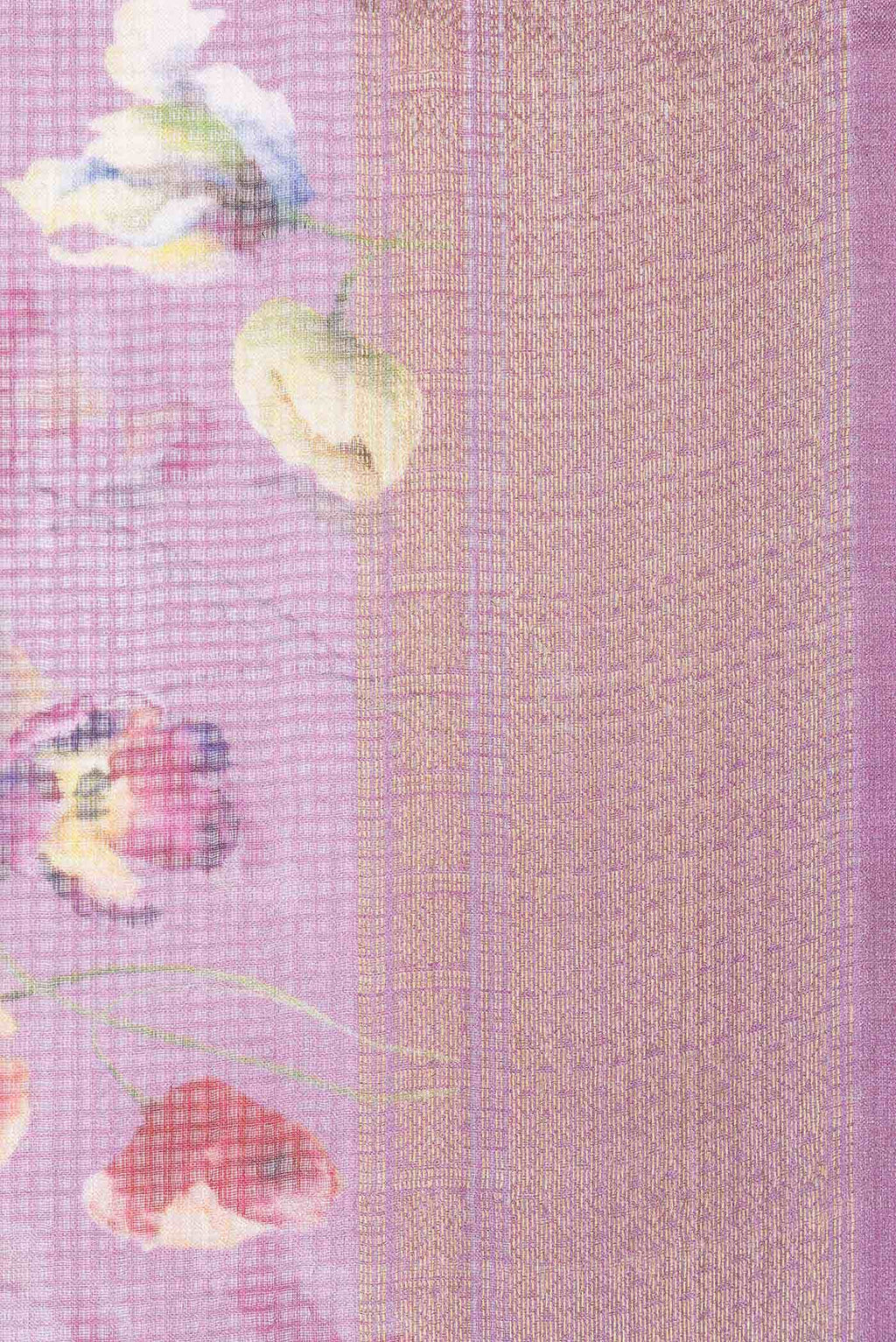 Purple Tussar Silk Saree