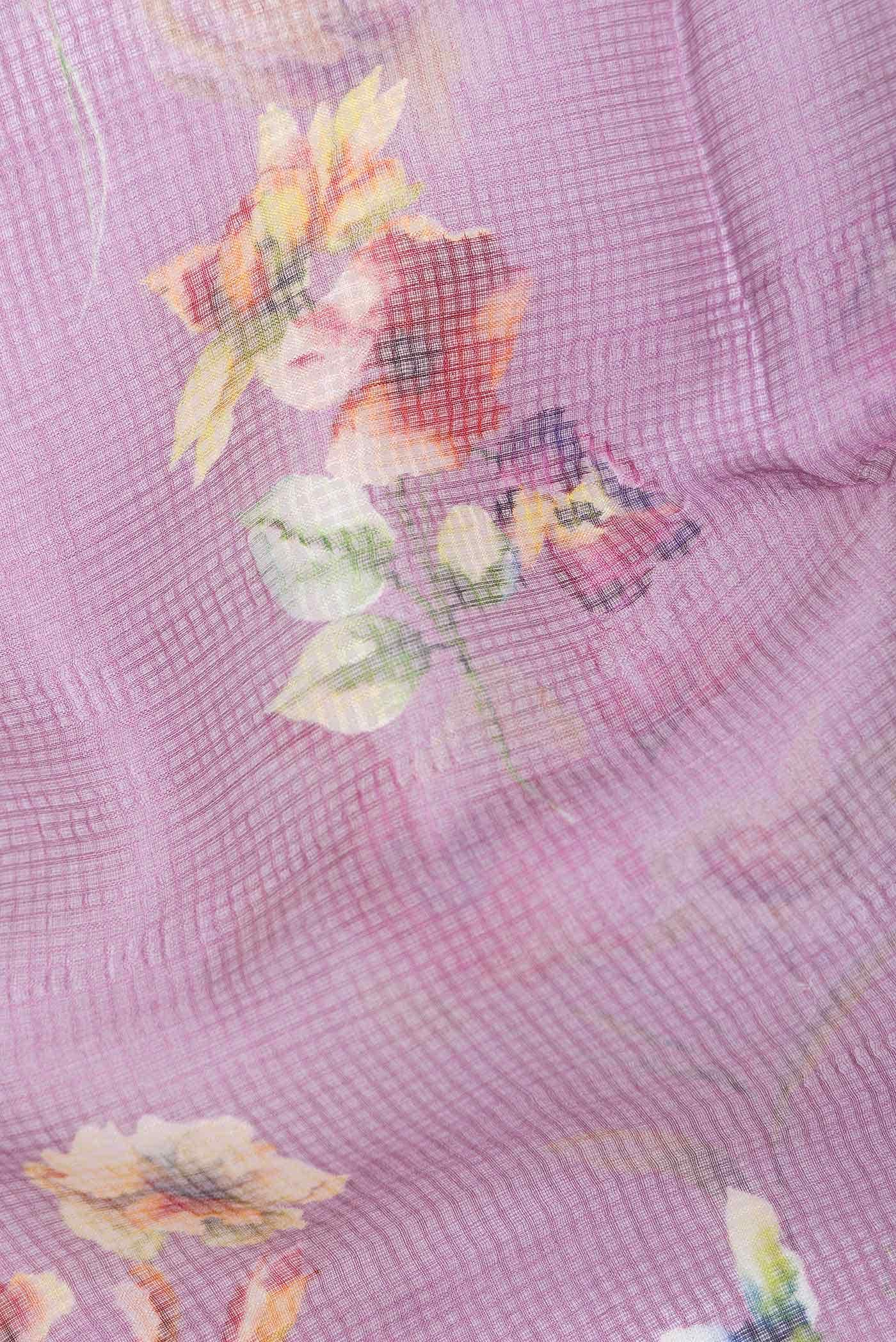 Purple Tussar Silk Saree