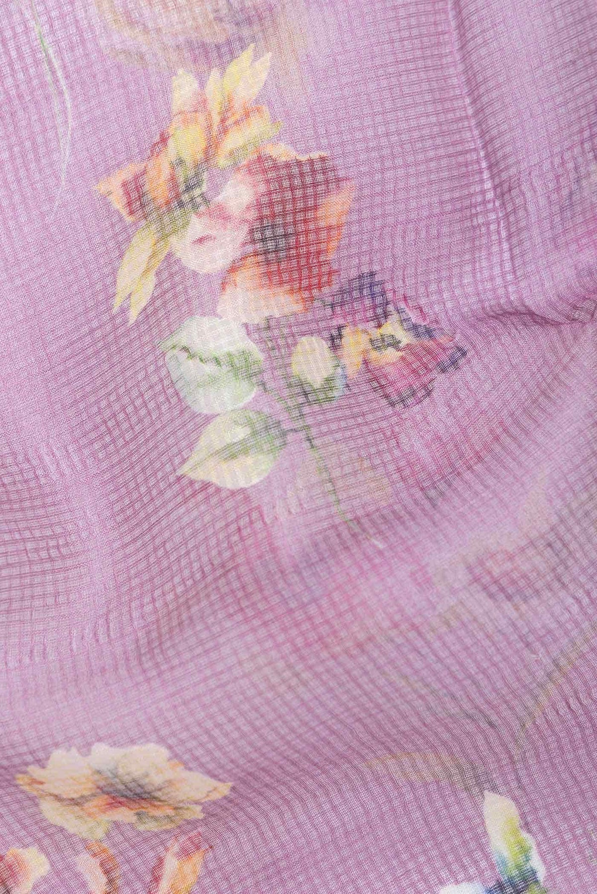 Purple Tussar Silk Saree