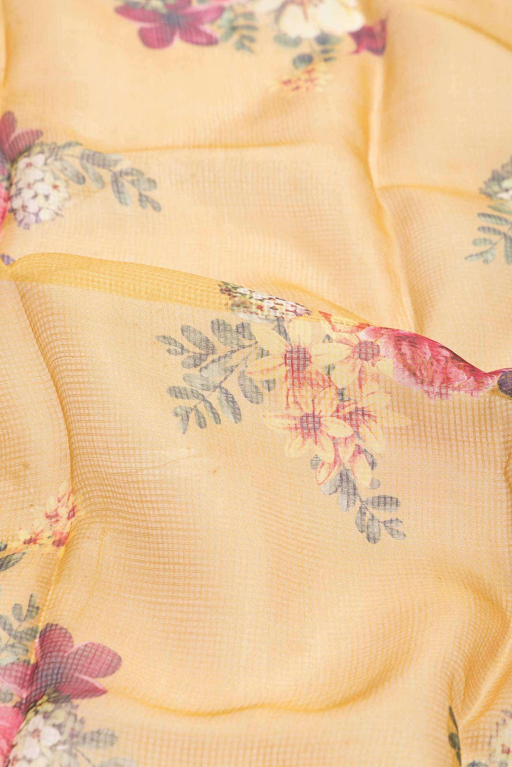 Mustard Dual Tone Kota Silk Saree