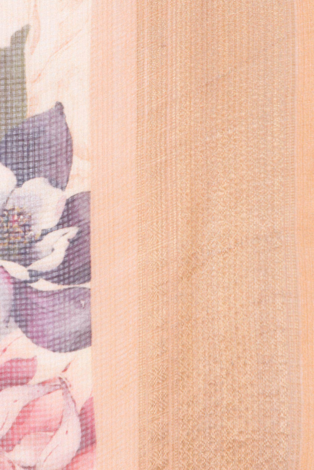 Golden Peach Dual Tone Kota Silk Saree