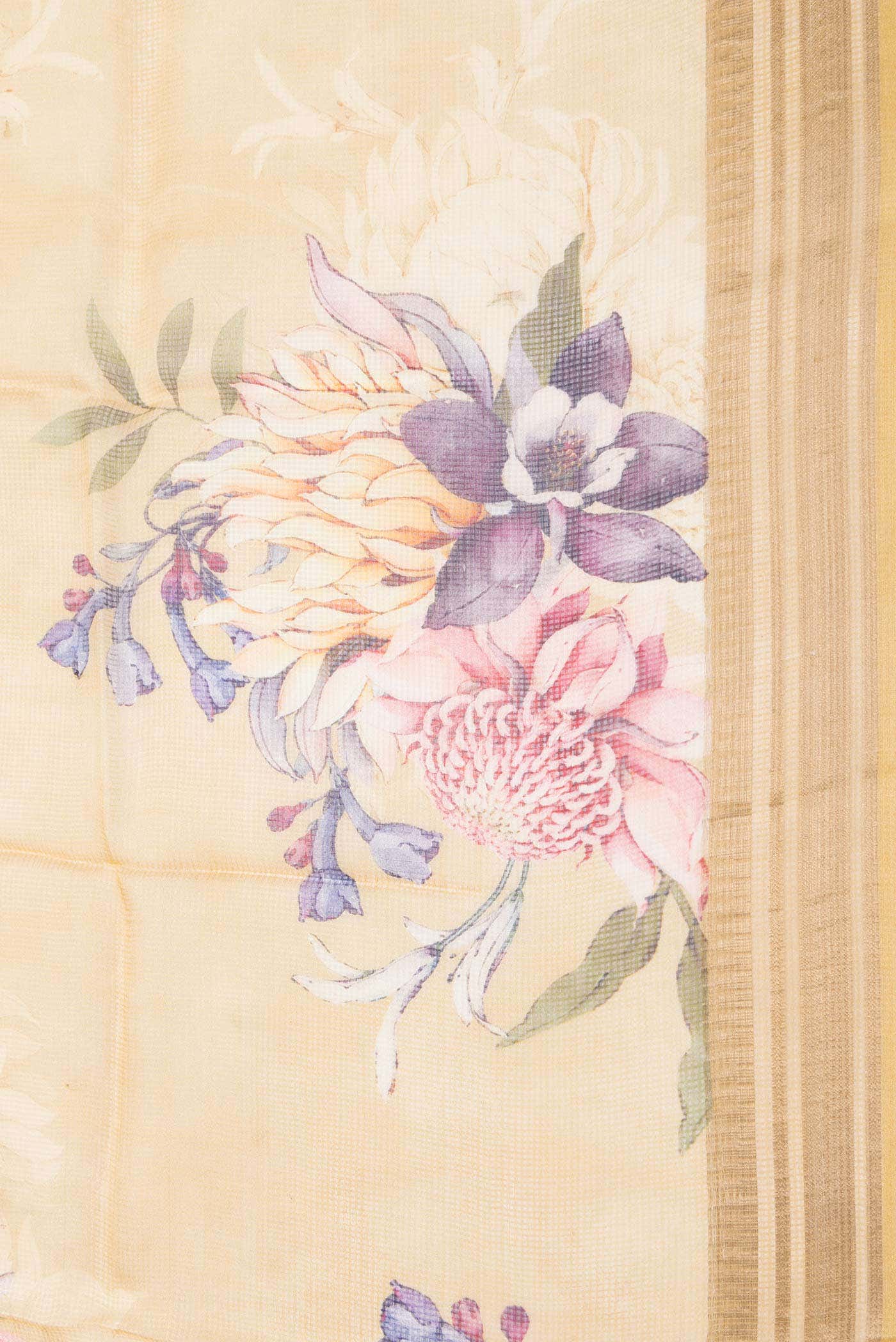 Sandal Dual Tone Kota Silk Saree
