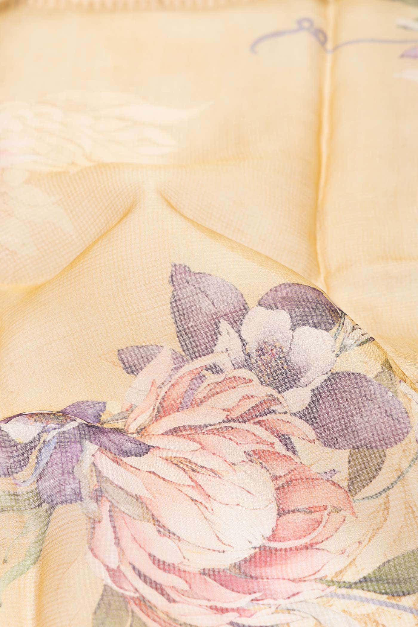Sandal Dual Tone Kota Silk Saree