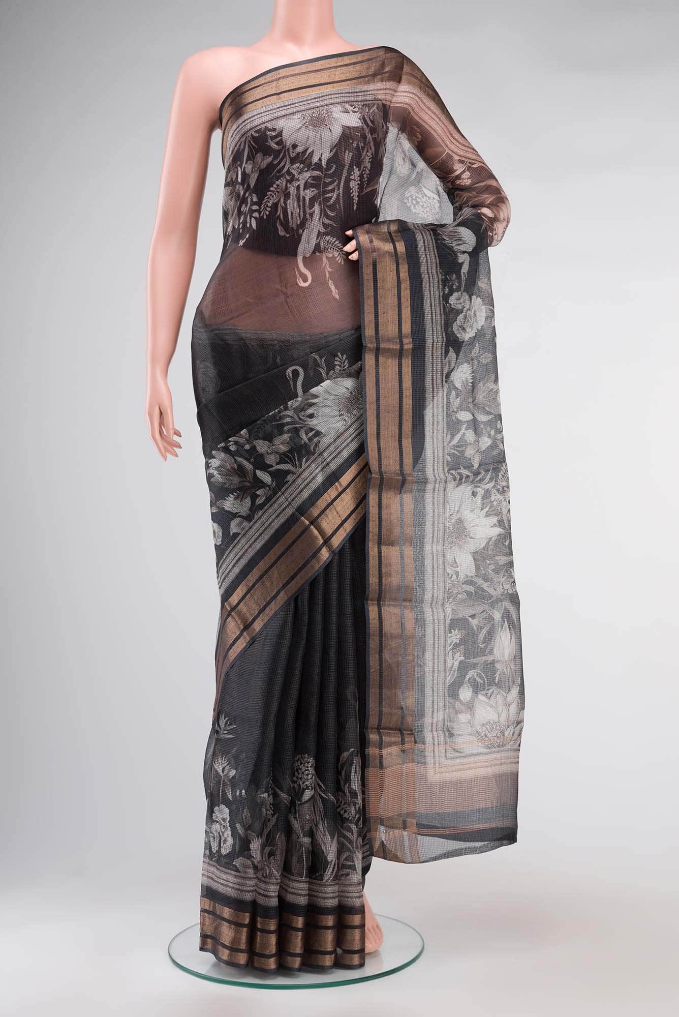 Black Kota Silk Saree