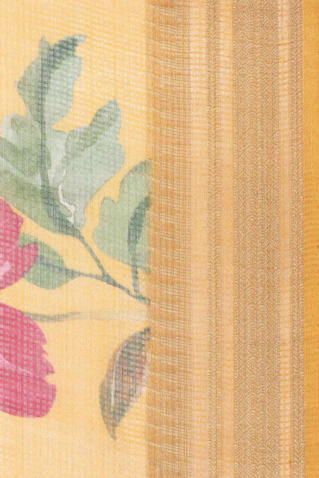 Mustard Kota Silk Saree