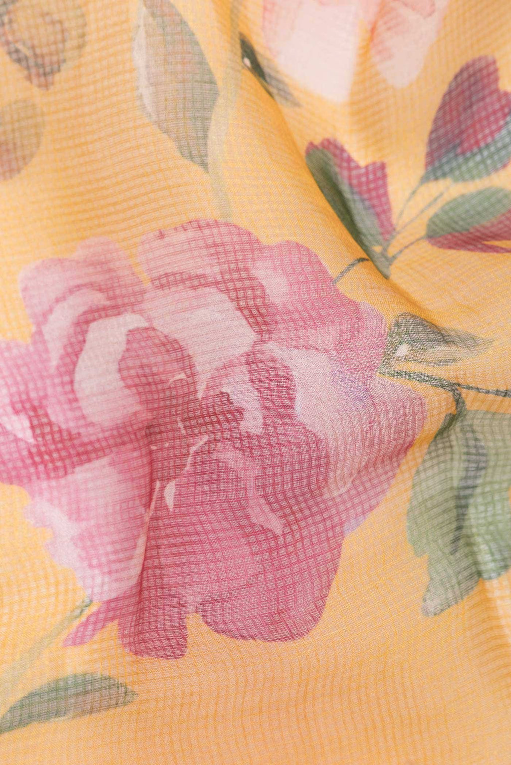 Mustard Kota Silk Saree