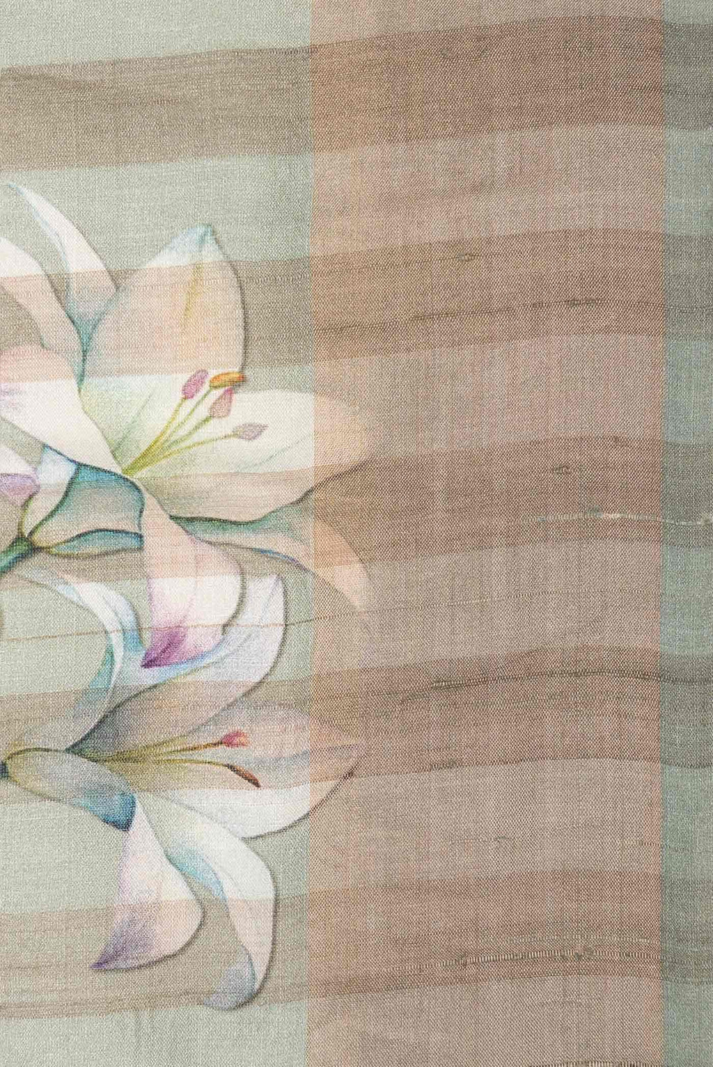 Davys Grey Tussar Silk Saree