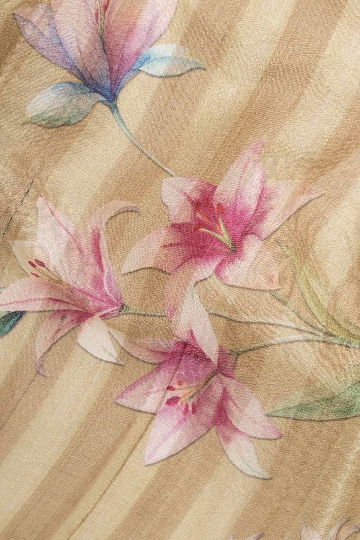 Beige Tussar Silk Saree