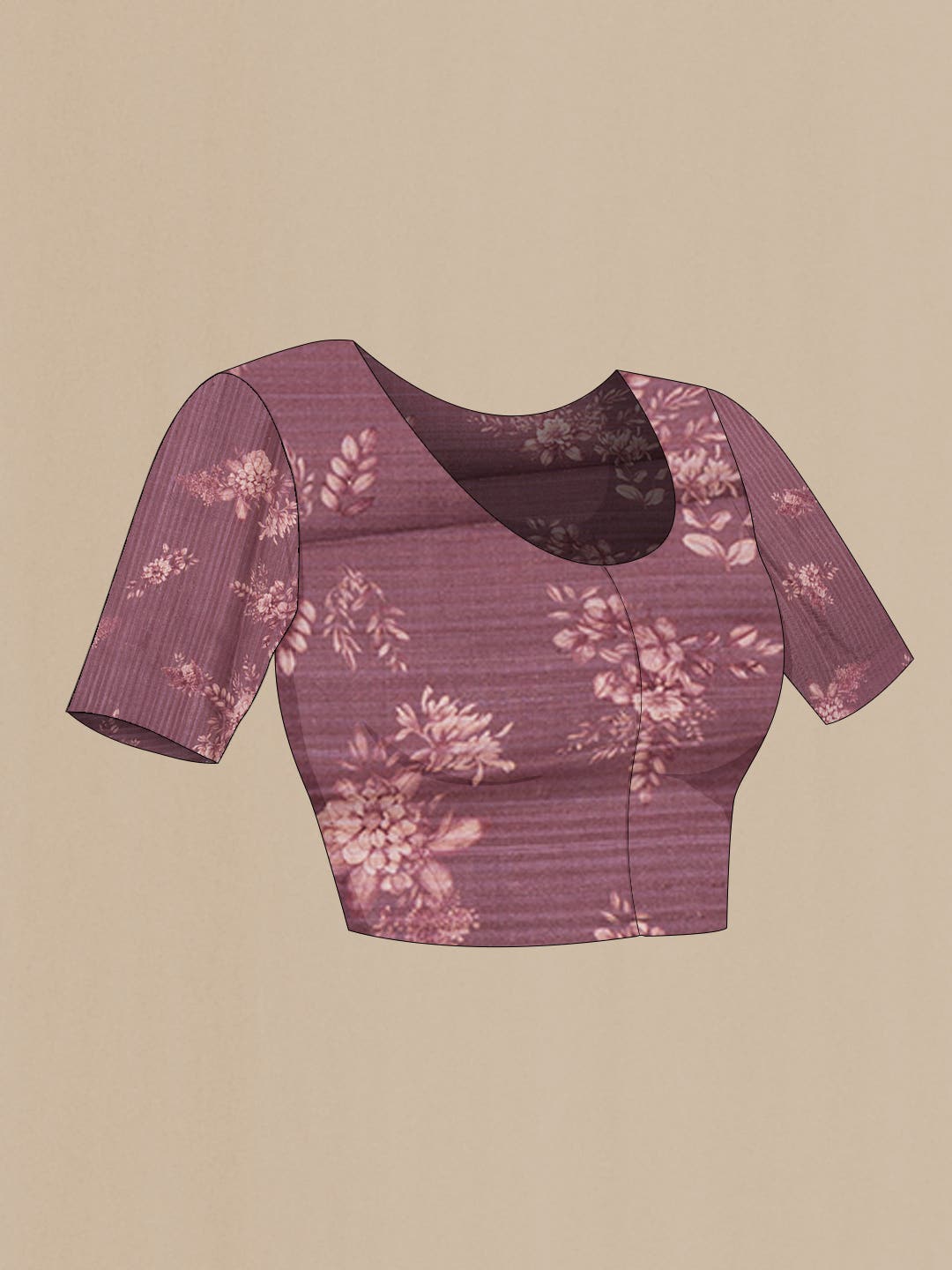 Mauve Tussar Silk Saree