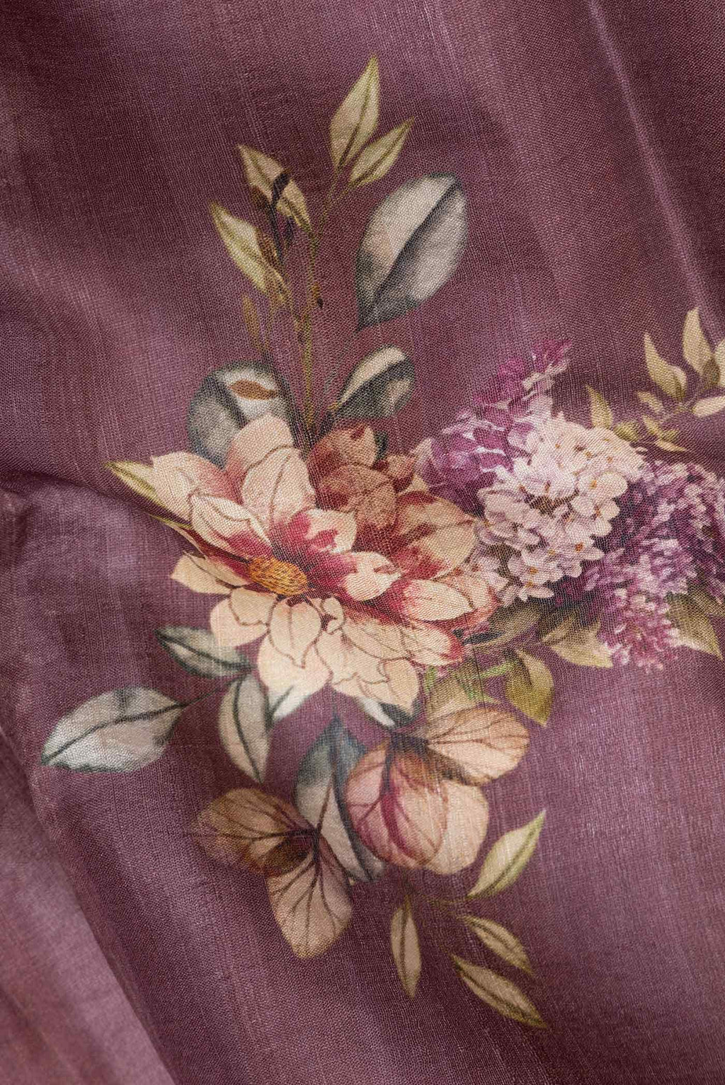 Mauve Tussar Silk Saree
