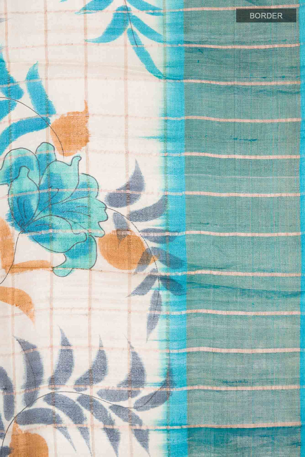 Cream Tussar Saree
