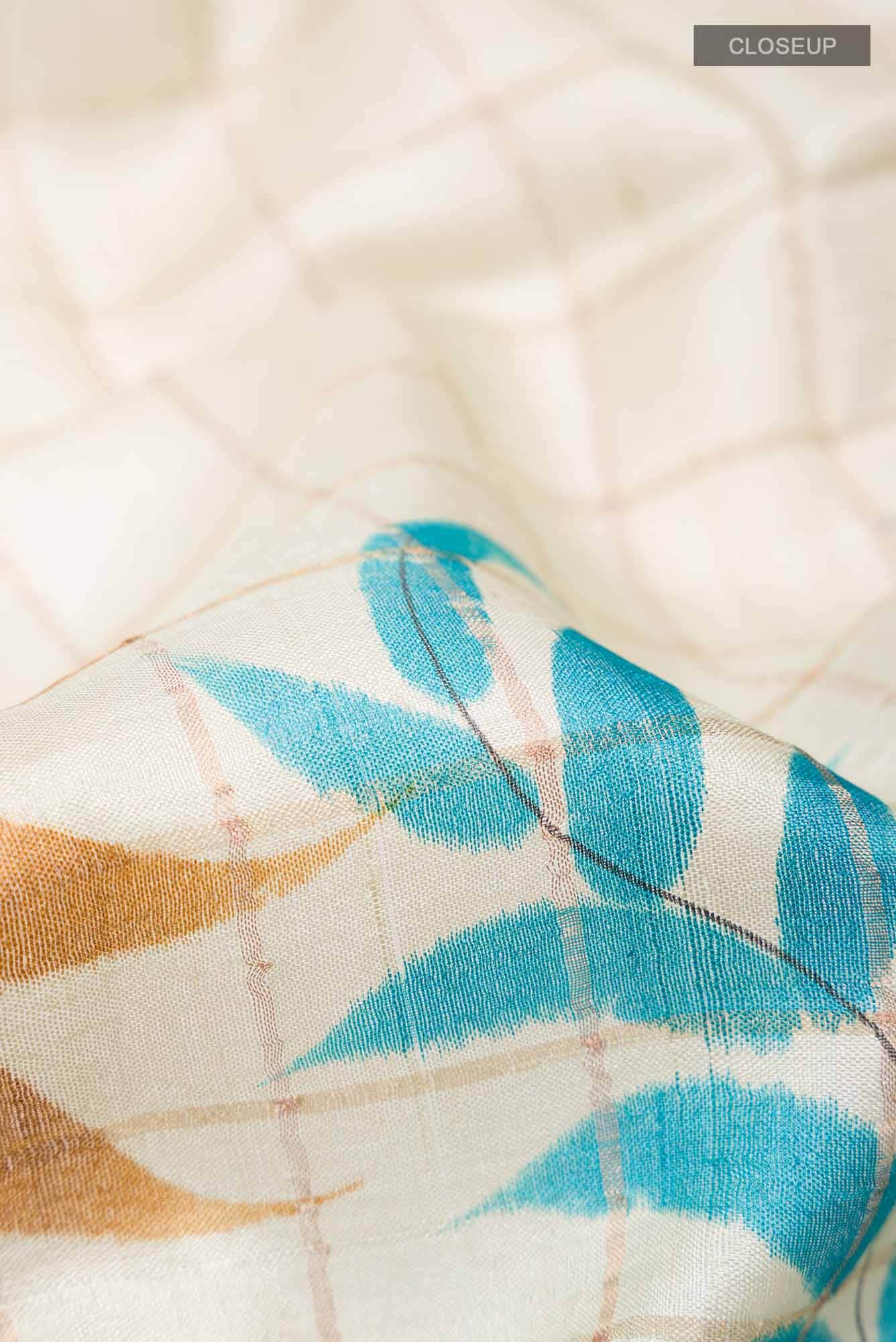Cream Tussar Saree