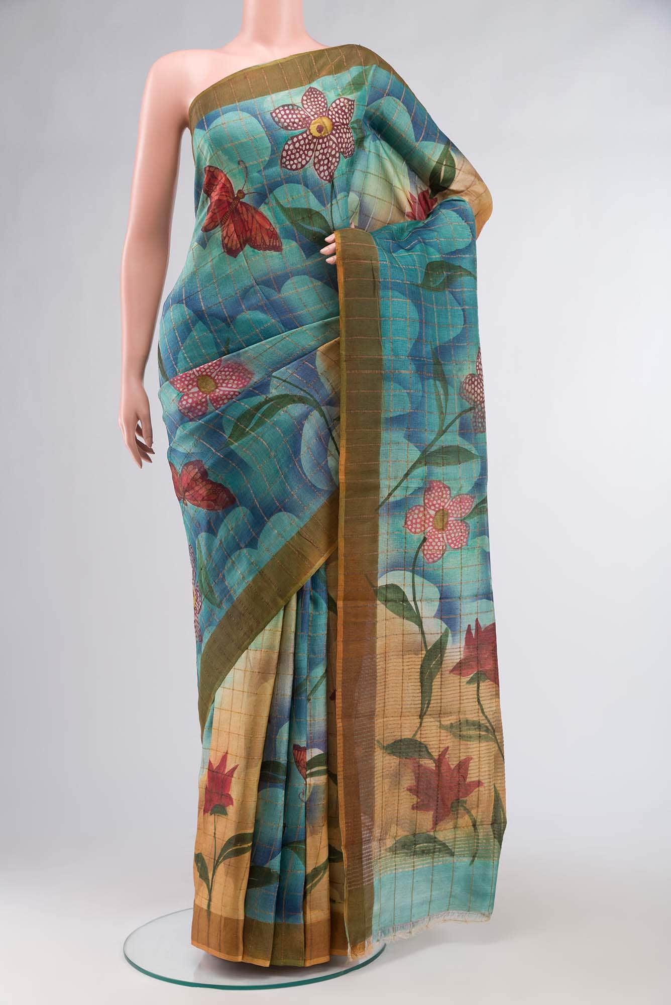Multi Tussar Saree