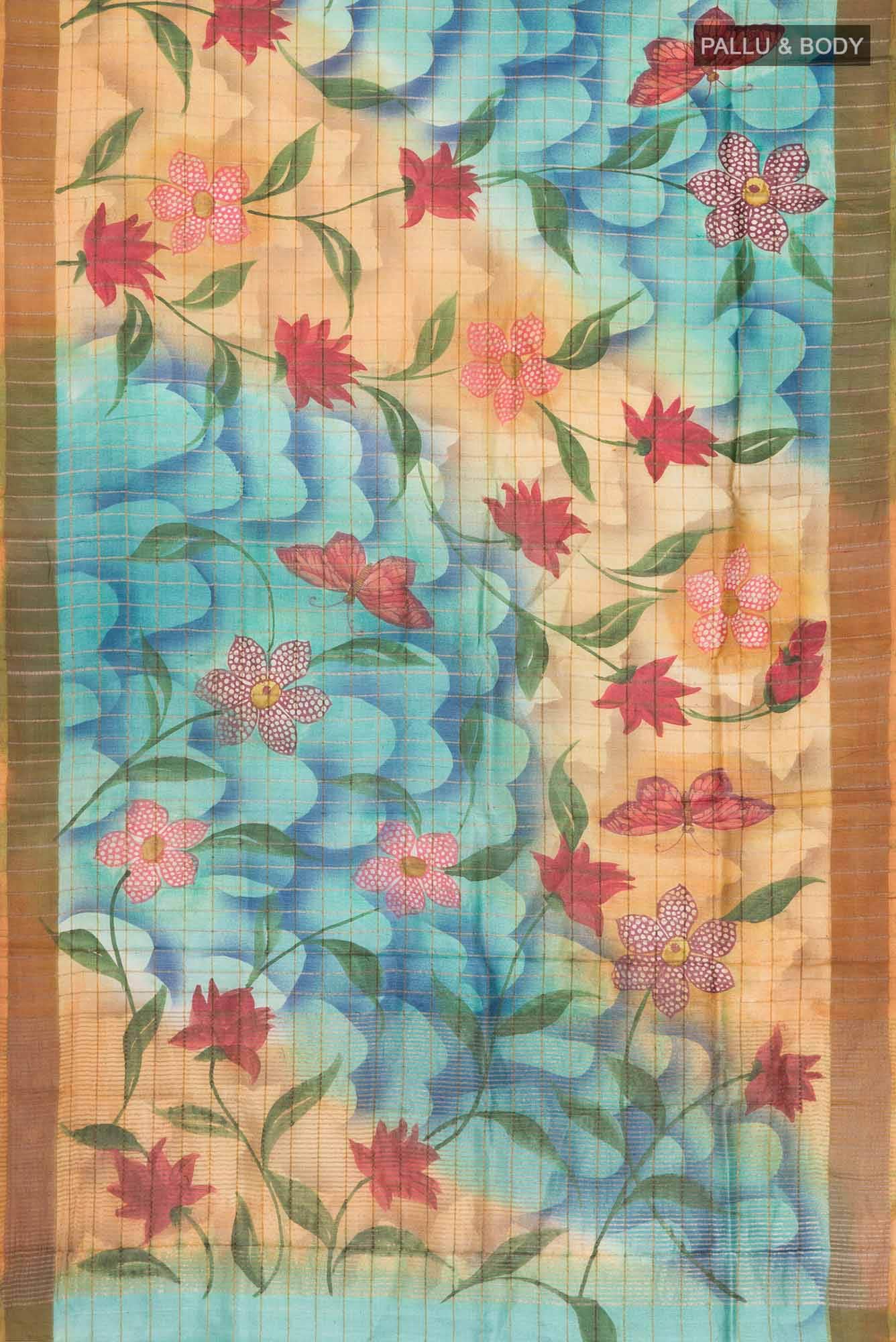 Multi Tussar Saree
