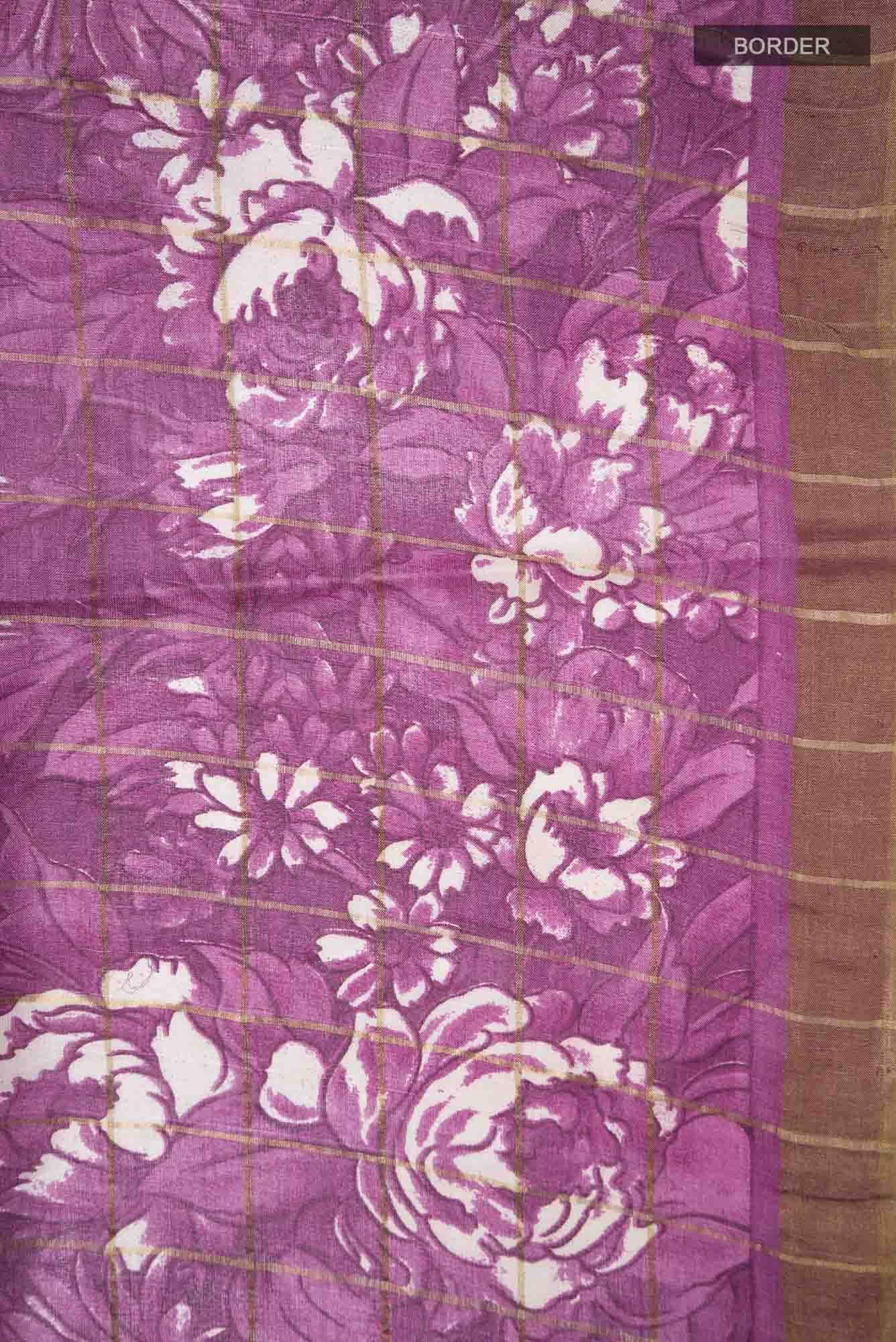 Purple Tussar Saree