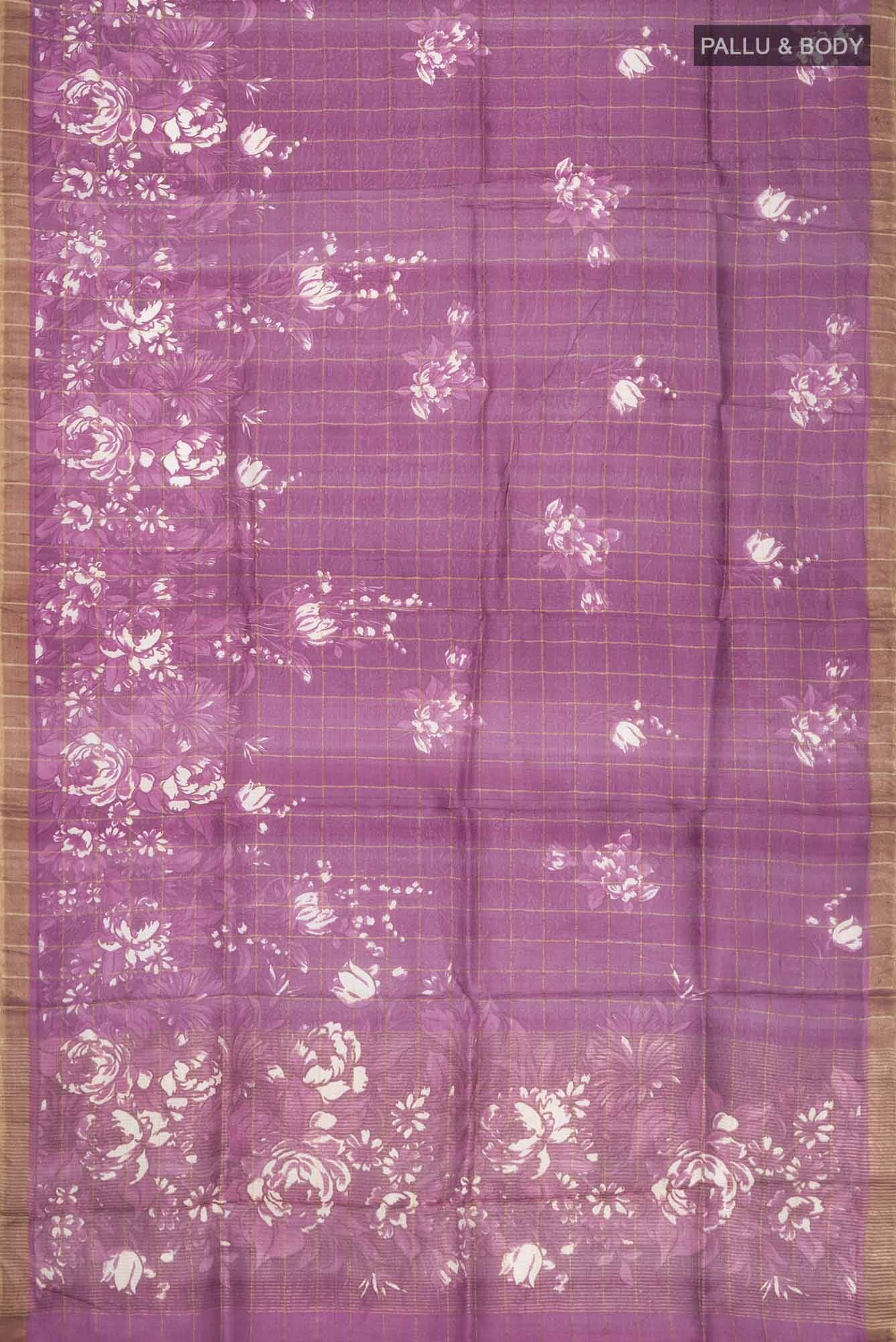 Purple Tussar Saree