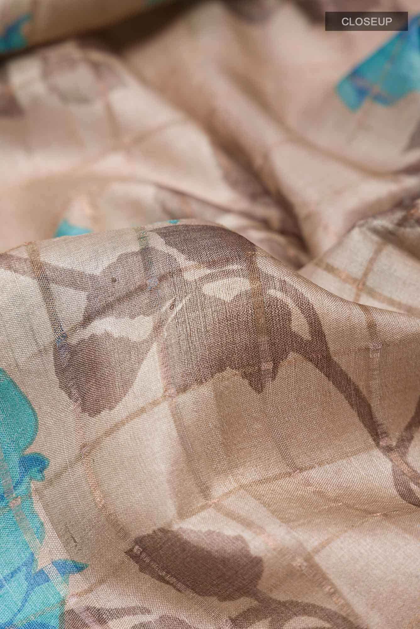 Brown Tussar Saree