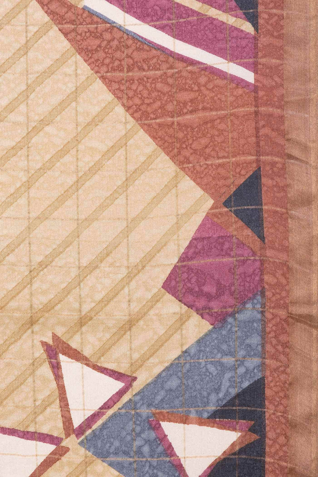 Beige Dual Tone Tussar Silk Saree