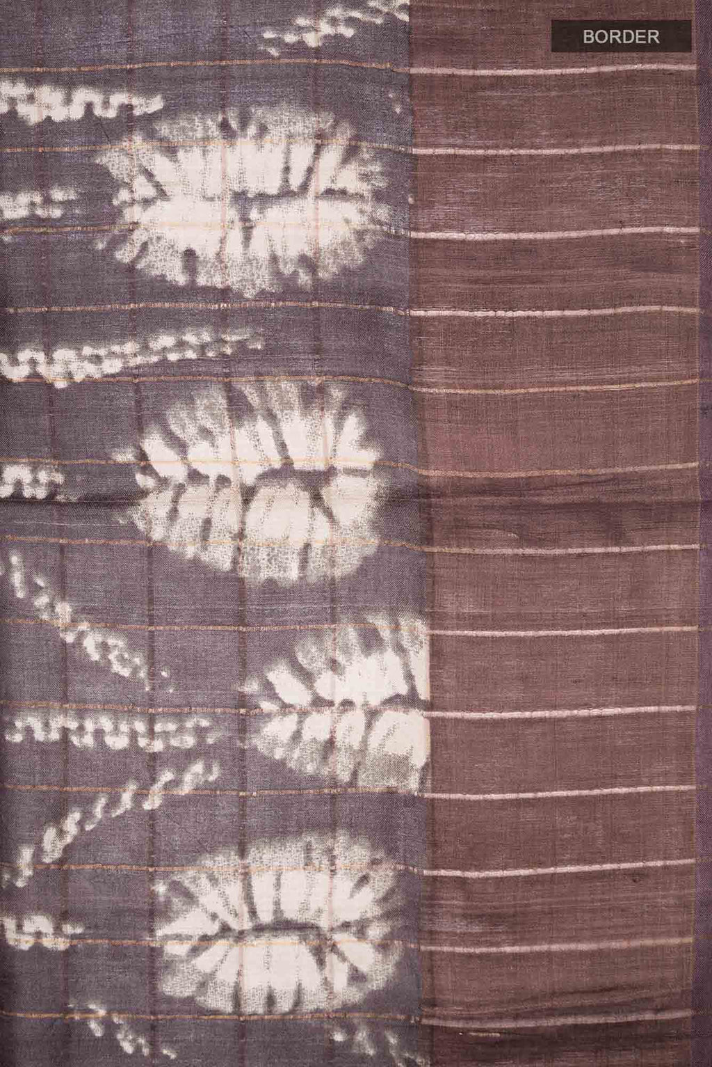 Brown Tussar Silk Saree