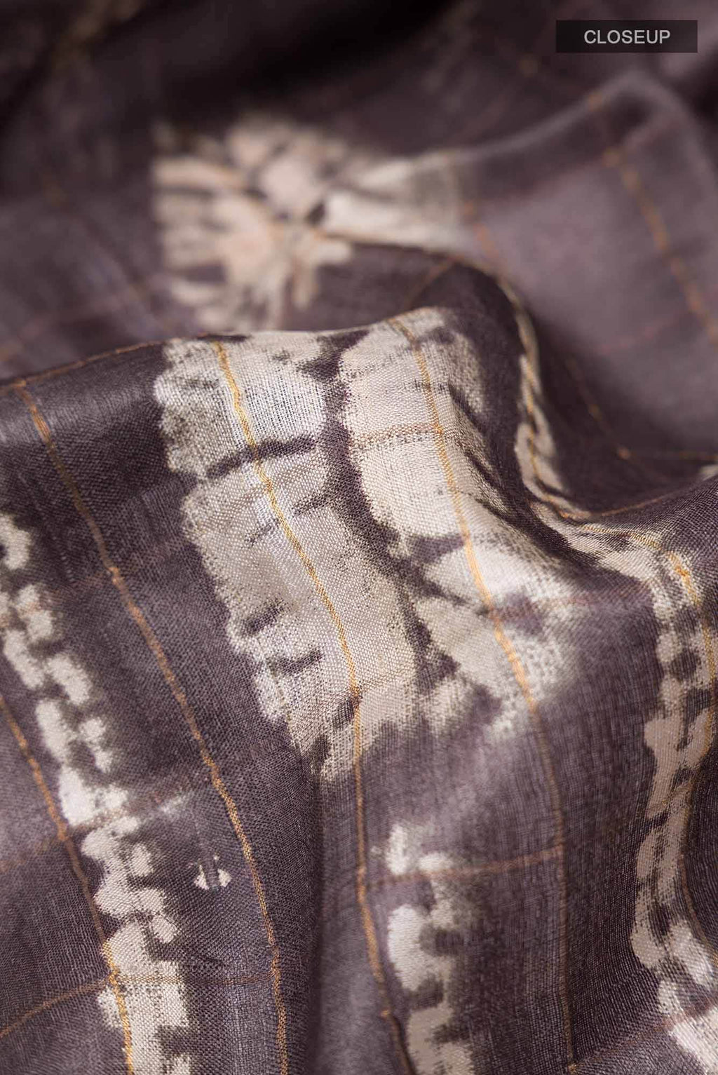 Brown Tussar Silk Saree