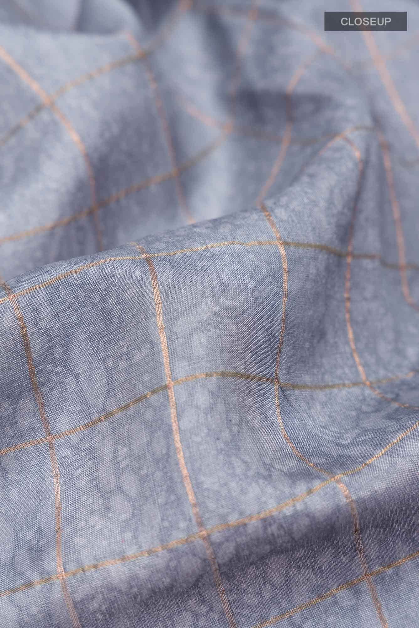 Grey Tussar Saree