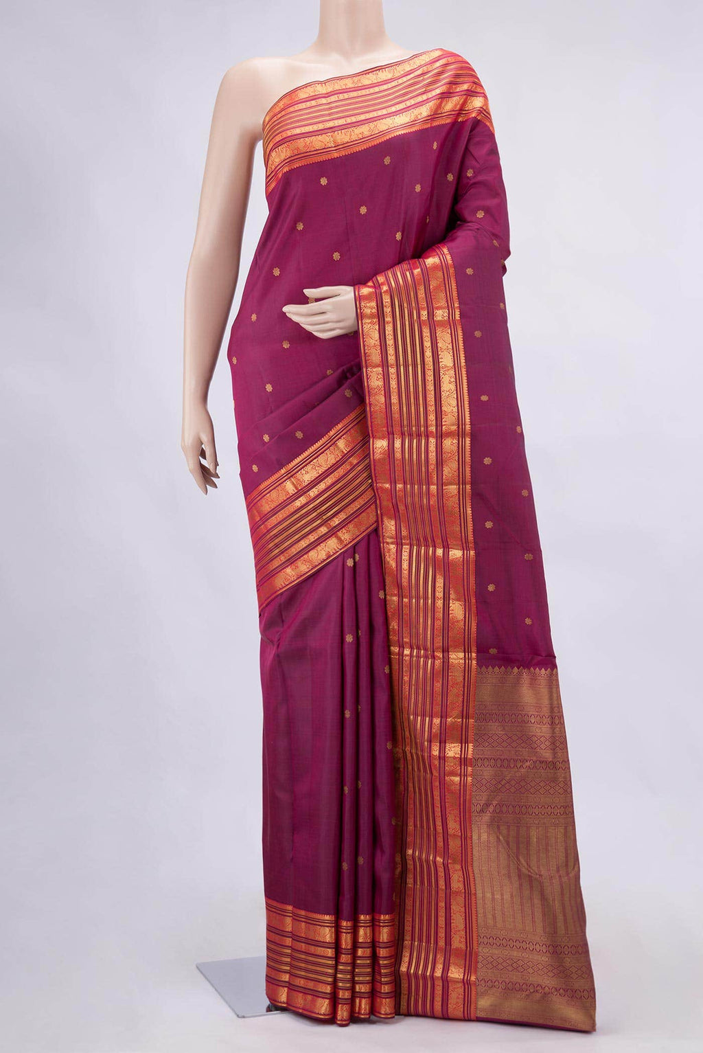 Rani Pink Kanchipuram Silk Saree