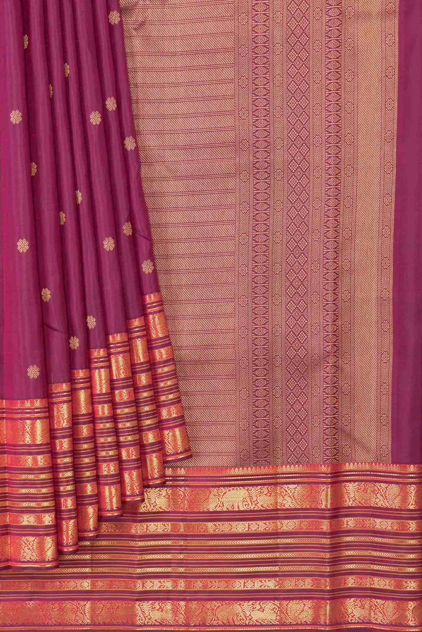 Rani Pink Kanchipuram Silk Saree