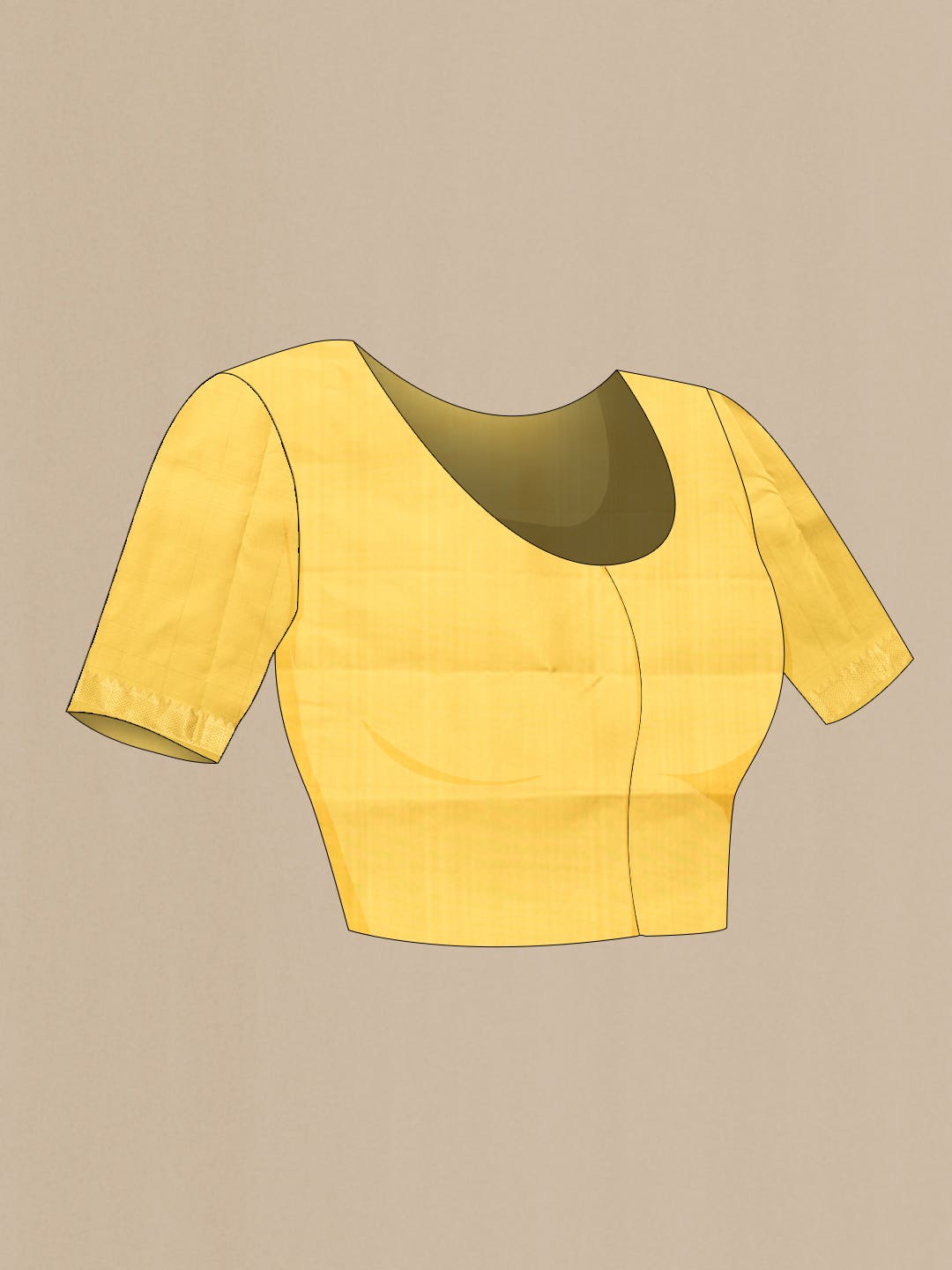 Mustard Kanchipuram Silk Saree