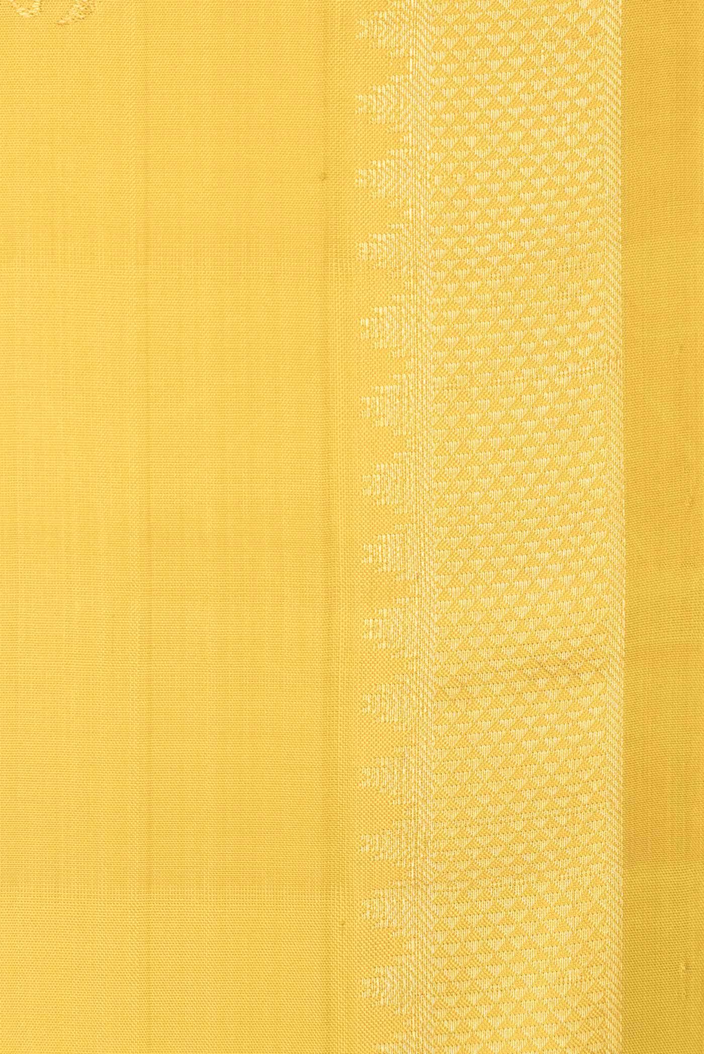 Mustard Kanchipuram Silk Saree