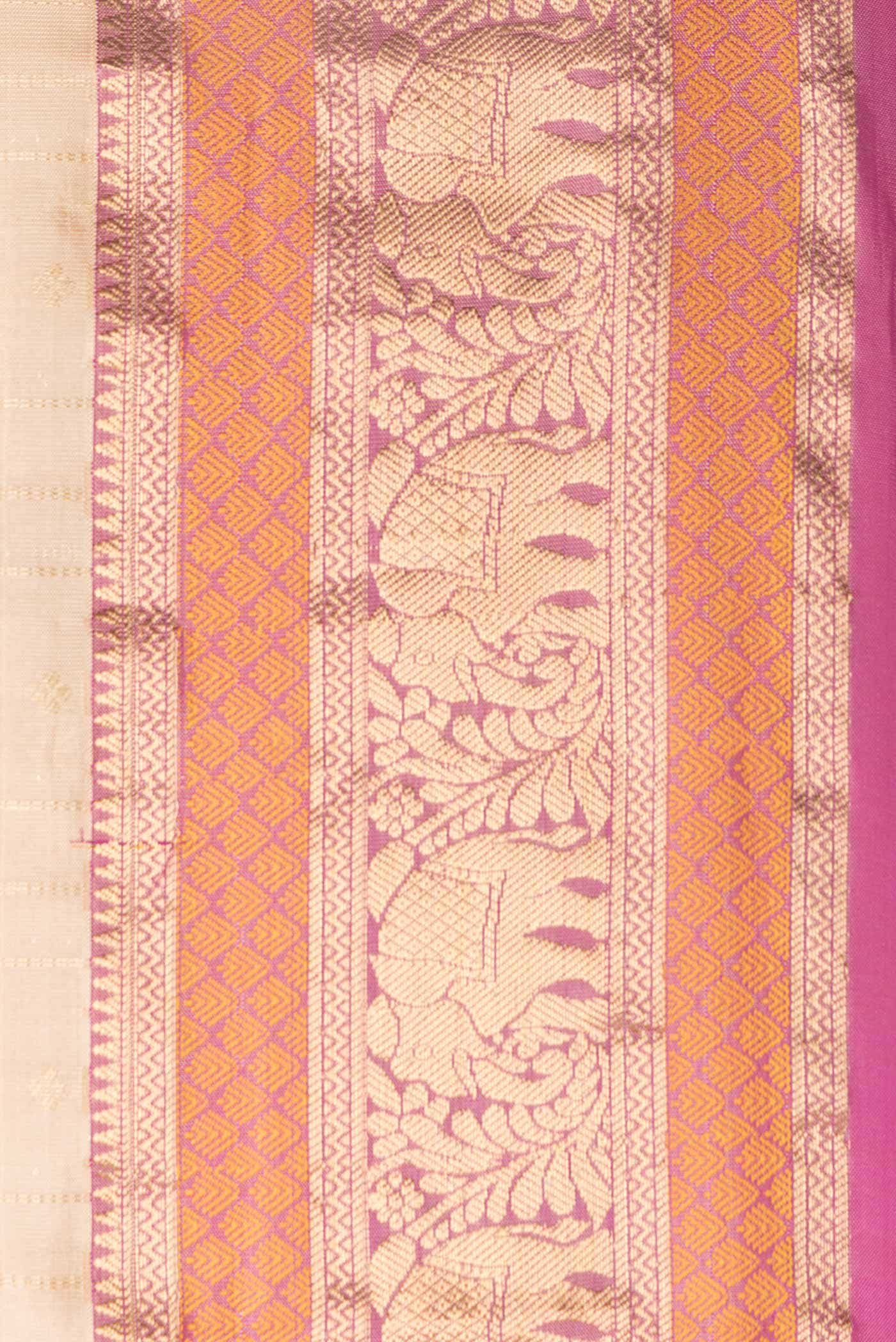 Beige Dual Tone Kanchipuram Silk Saree