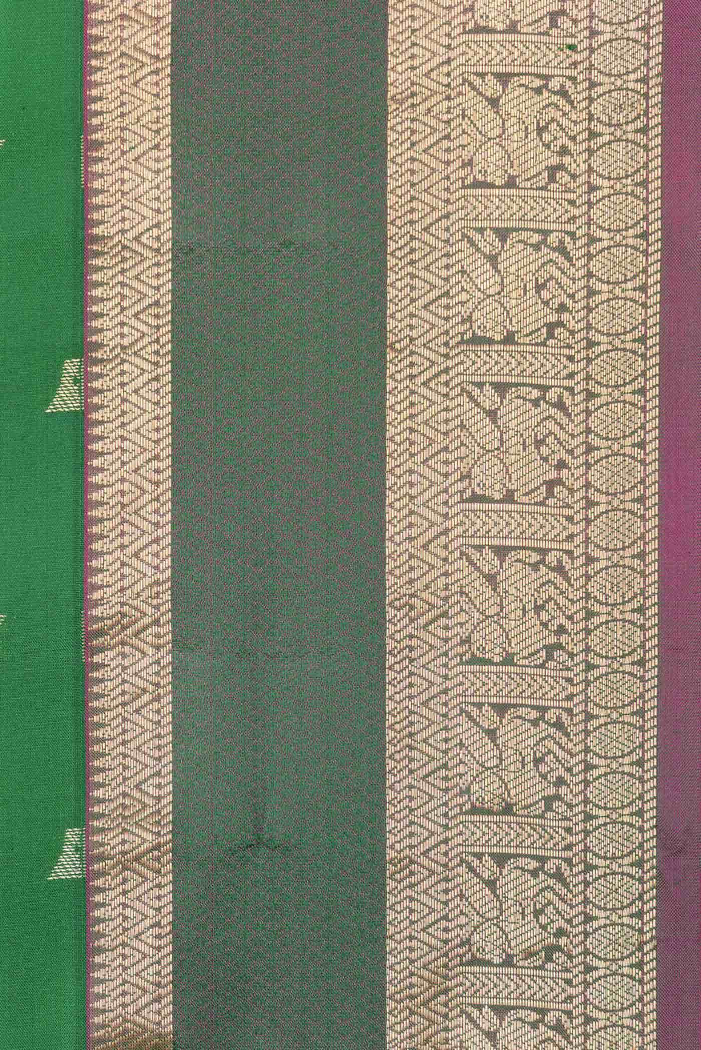 Green Dual Tone Kanchipuram Silk Saree