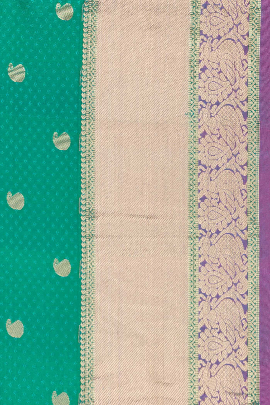 Green Dual Tone Kanchipuram Silk Saree