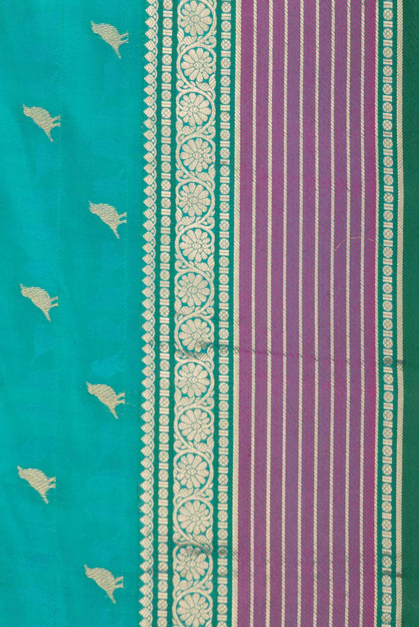Green Dual Tone Kanchipuram Silk Saree