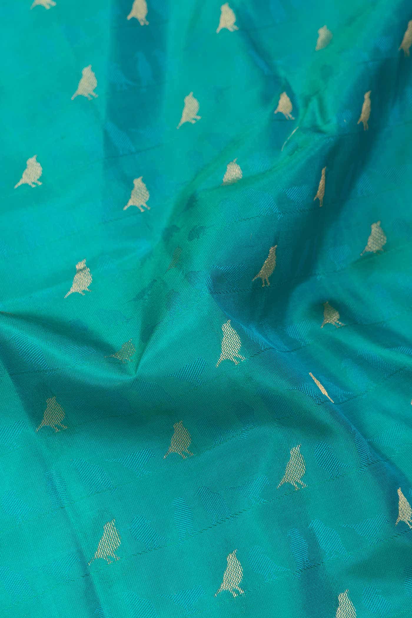 Green Dual Tone Kanchipuram Silk Saree