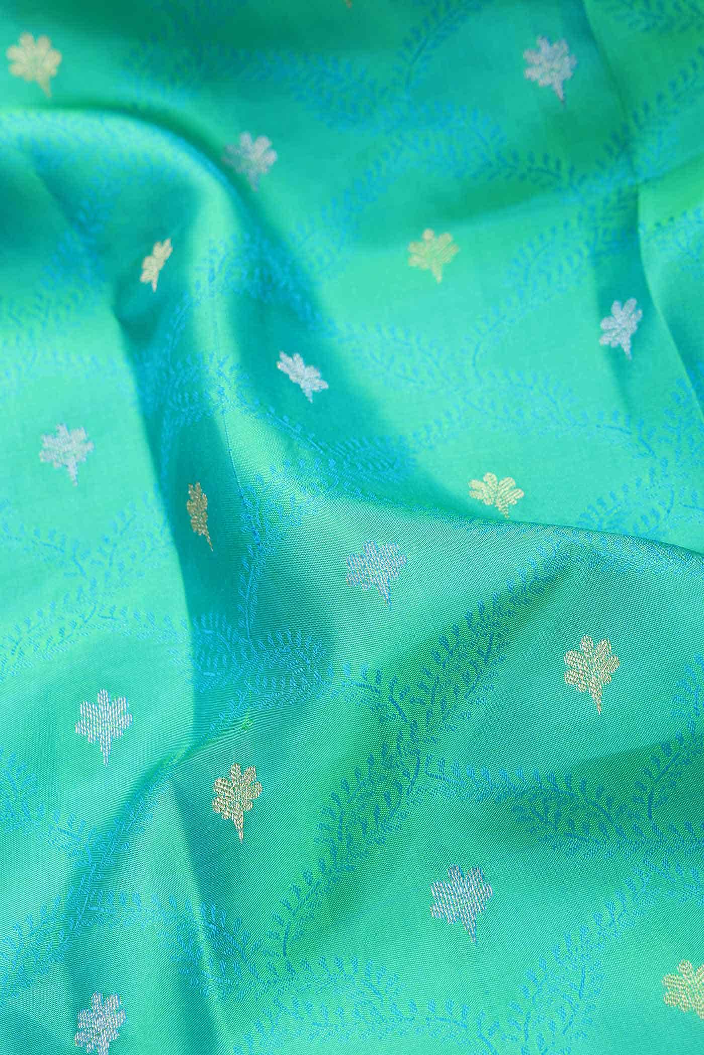 Green Dual Tone Kanchipuram Silk Saree