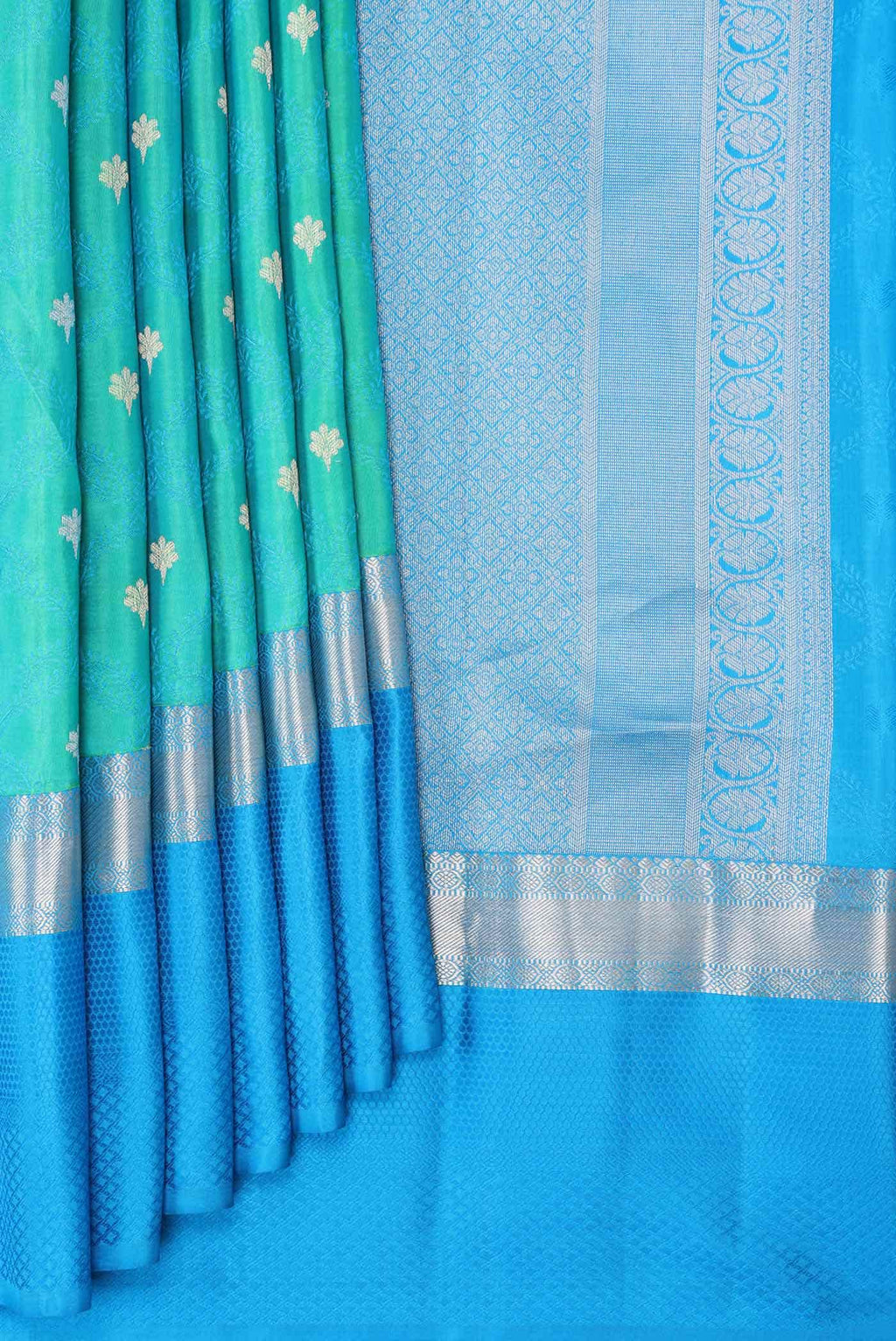 Green Dual Tone Kanchipuram Silk Saree