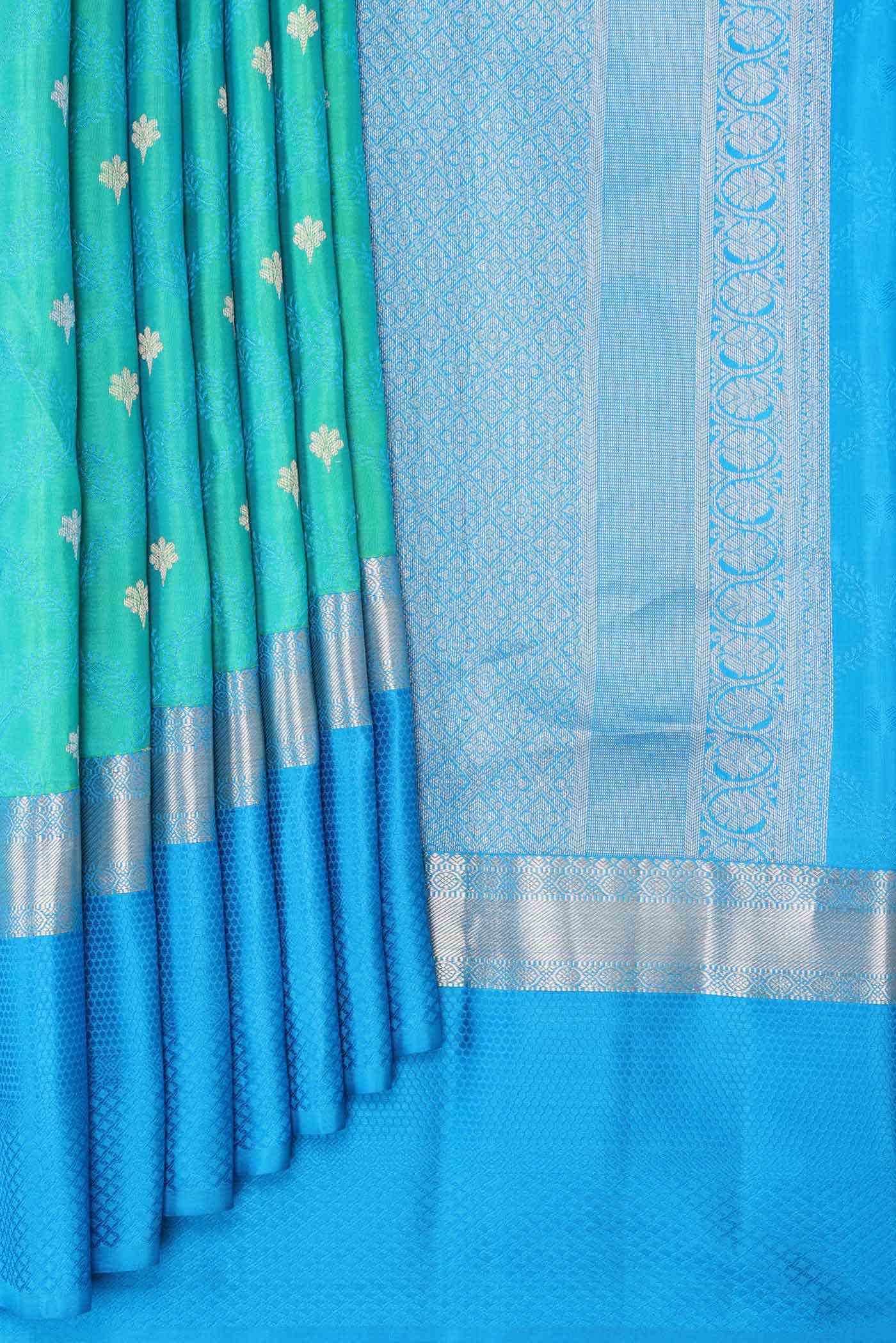 Green Dual Tone Kanchipuram Silk Saree