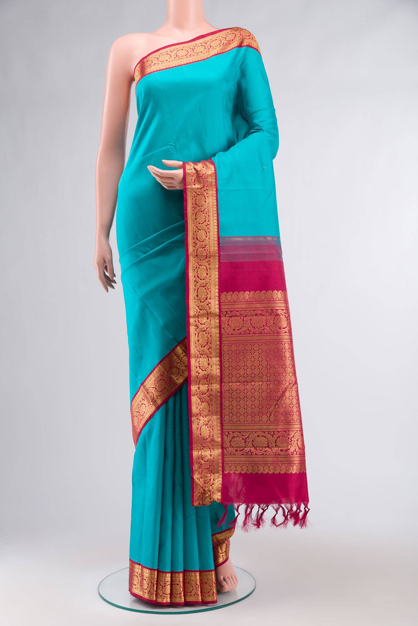 Blue Kanchipuram Silk Saree