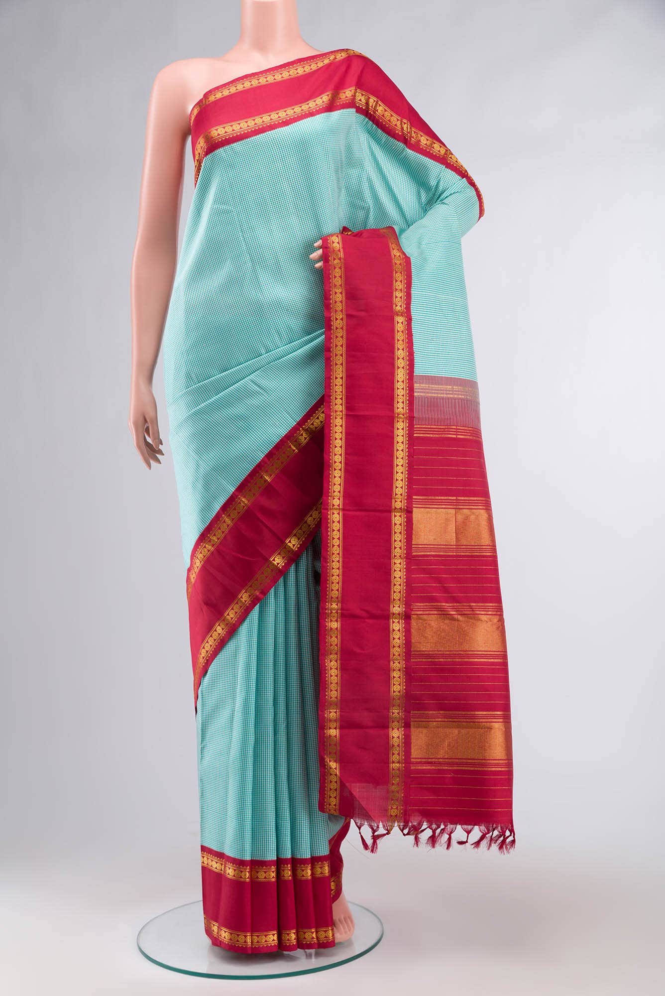 Blue Kanchipuram Silk Saree