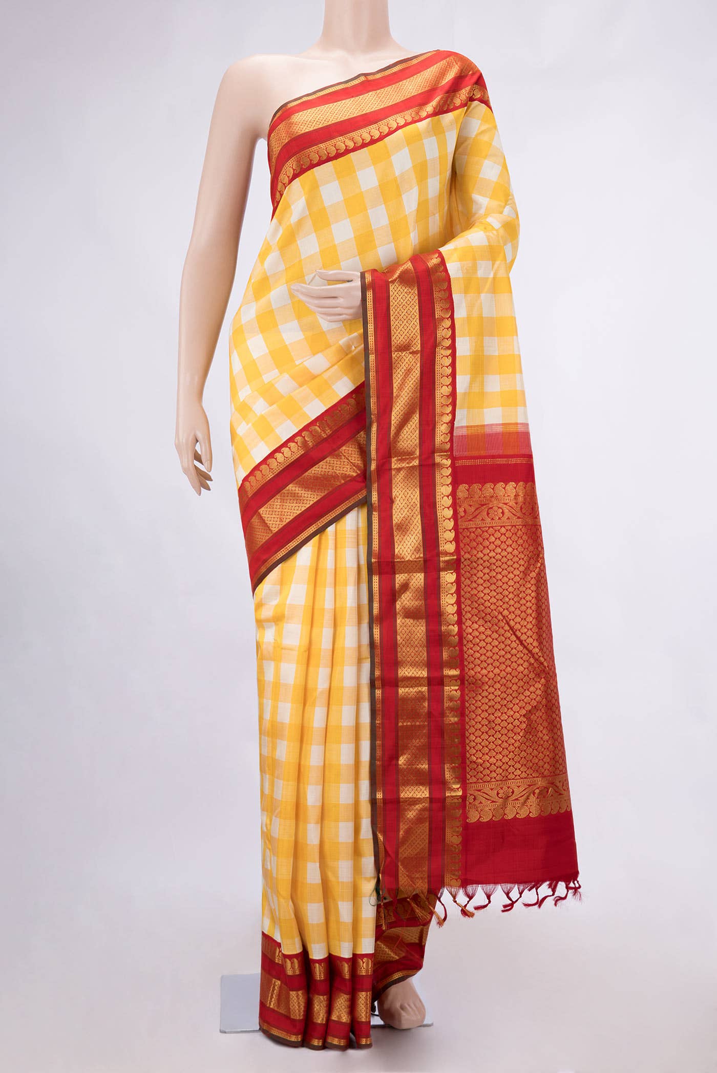 Pure Silk Pure Zari Multi Kanchipuram Saree