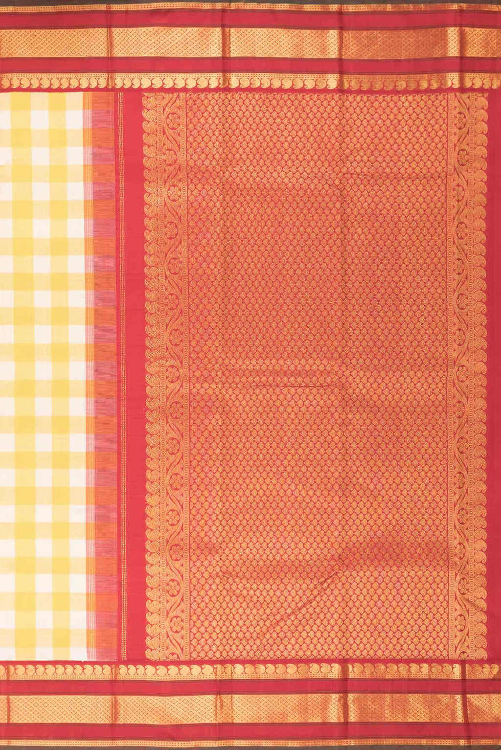 Pure Silk Pure Zari Multi Kanchipuram Saree