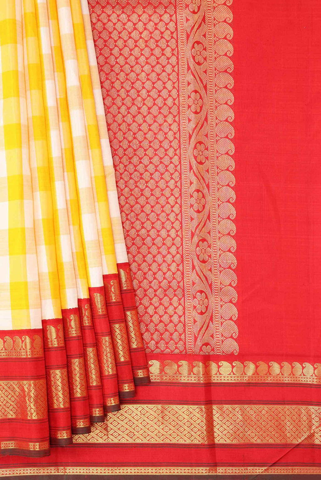Pure Silk Pure Zari Multi Kanchipuram Saree