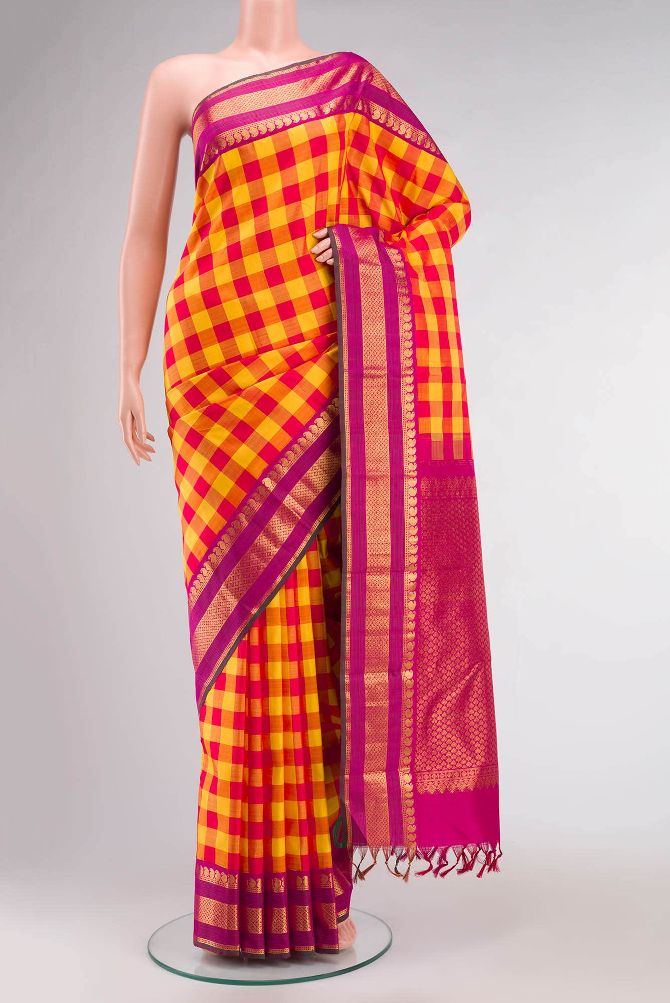 Multi Kanchipuram Silk Saree