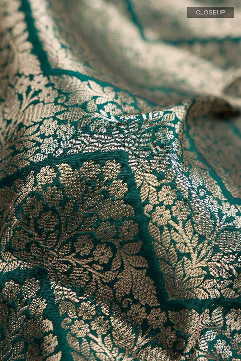 Green Banarasi Katan Silk Saree
